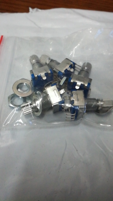 86035  5pcs Rotary encoder,code switch/EC11/ audio digital potentiometer,with switch,5Pin, handle length 15mm