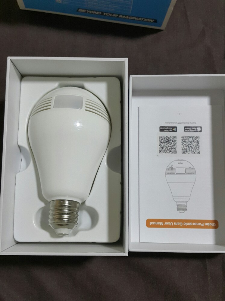 Bulb Light Wireless IP Camera Wi-fi FishEye 960P 360 degree Mini CCTV VR Camera 1.3MP Home Security WiFi Camera Panoramic