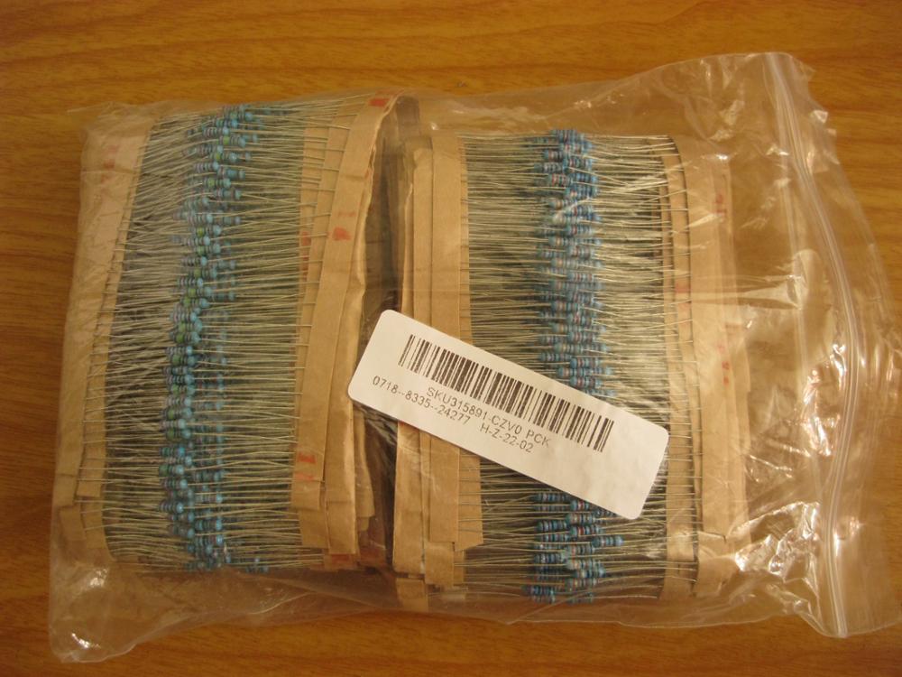 High Quality Wholesale price 2600pcs 130 Values 1/4W 0.25W 1% Metal Film Resistors Assorted Pack Kit Set Lot