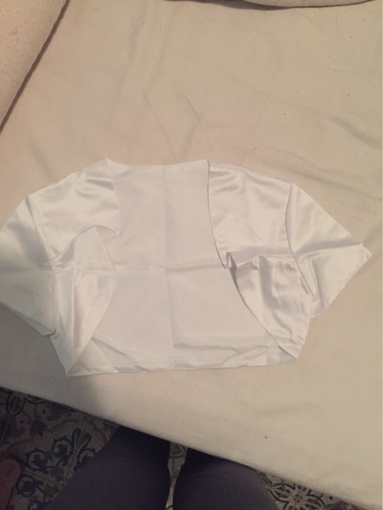 New Arrival White Bridal jacket Wedding Satin Shrug Bolero Cap Sleeve Custom Made Bridal Jacket Custom made wedding coat 2017