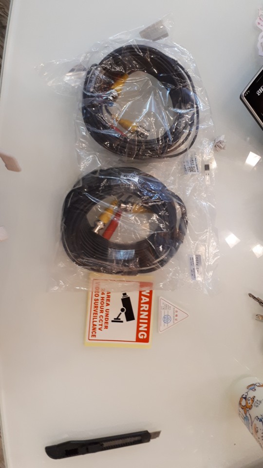 8.28biggest Sale! 20m Video+Power Cables Security Camera Wires for CCTV DVR Surveillance System with BNC DC Connectors Extension