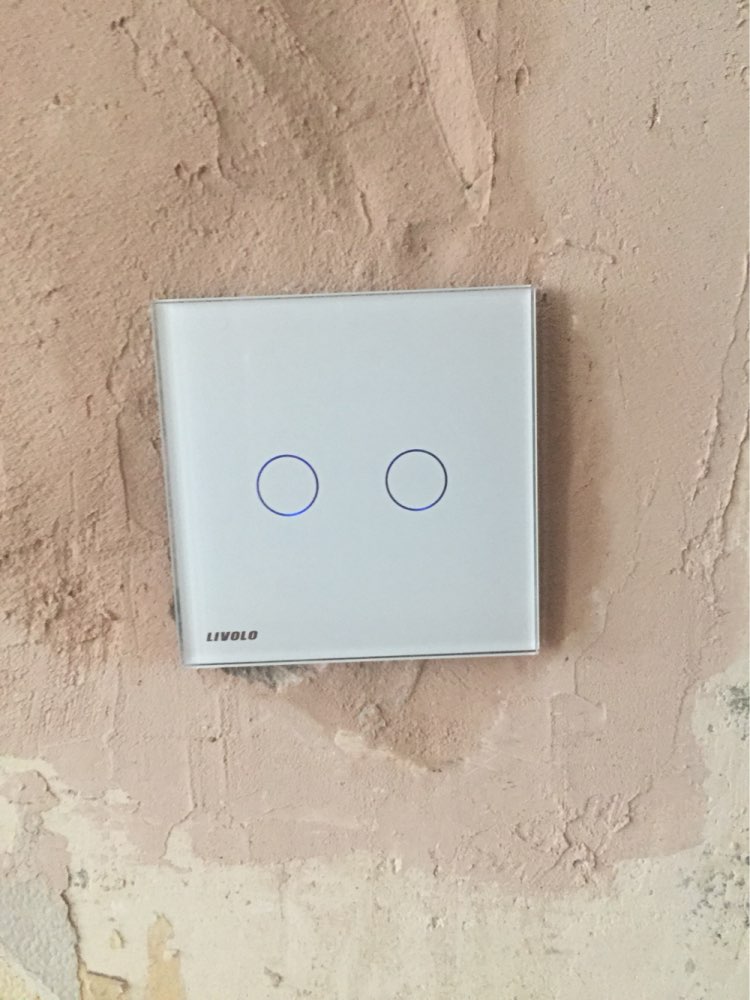 Livolo White Crystal Glass Switch Panel, EU Standard,  2 Gang 1 Way Switch,  VL-C702-1/2/3/5