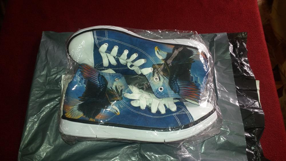 FORUDESIGNS Fashion Mens Casual Shoes 3D Animals Wolf High Top Shoes,Pet Dog Husky Printed Flats Man Canvas Shoes Male Footwear
