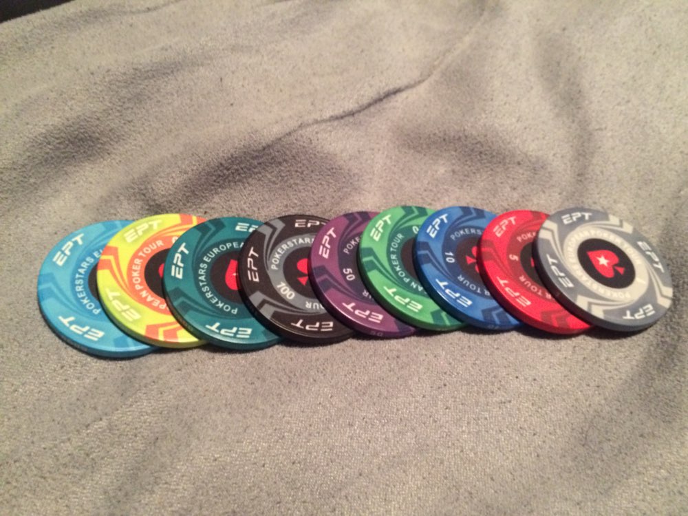 EPT European Poker Chips Set 9pcs/Set with Value Ceramic Chips Pokerstar Poker Tour Fancy Handfeel Professional Casino Chip