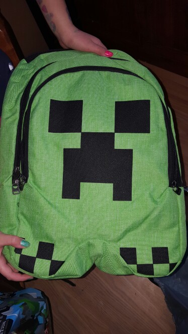 2016 Hot sell minecraft backpack High Quality unisex 16 OZ canvas zip creeper backpacks mochilas school bag bolsas GAME gifts