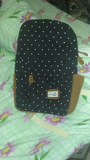 Fashion Women Canvas Backpack Mochilas Dot Print Casual Women Schoolbag for Teenager Girls Backpack Mochila mujer Feminina