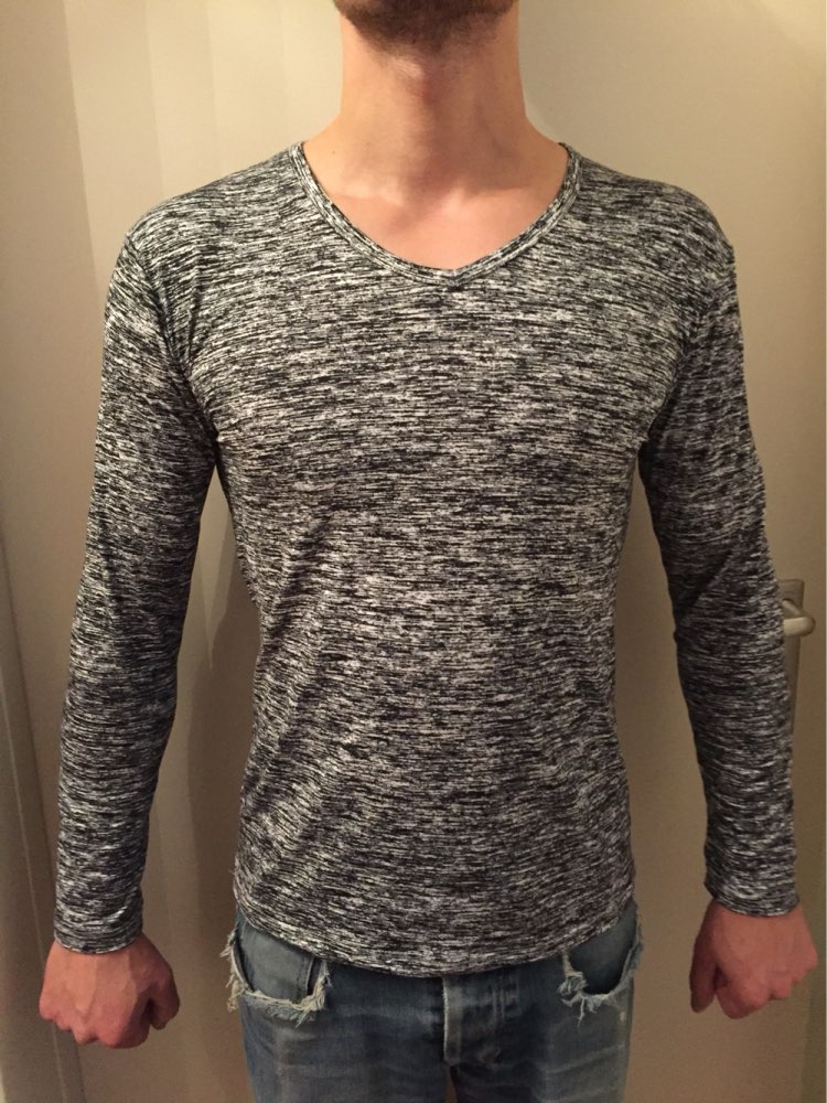 Hot 2016 New Arrival Spring Autumn Fashion Brand V-Neck Slim Fit Long Sleeve TShirt Men Trend Casual Men T-Shirt Korean T Shirts