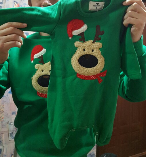 Family Matching Clothes 2016 Christmas Sweater Dress For Father Mother Son Daughter Baby Mon Dad Outfits Family Look